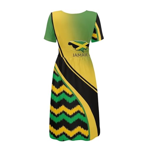 Image of Women's Summer Dresses Short Sleeve Formal Dresses with Pockets | Lightweight polyester fabric delivers cool airflow during hot summer outdoor activities