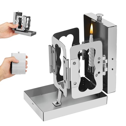 Faltbare Taschen-Kerzenlaterne, Kompakte Faltbare Kerzenlaterne, Tragbare Outdoor-Laterne für Camping, Wandern und Reisen, Dekorativer Kerzenhalter...