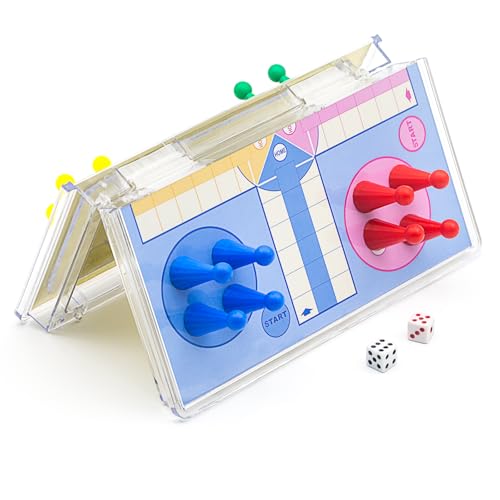 Mini Ludo Juego de Mesa Magnético Plegable 15x15 cm miniatura 3