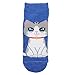 Angelteers 5 Pairs Cute Cartoon Animals Print Cotton Ankle Socks for Women Teens (US, Alpha, One Size, Regular, Regular, Kitty)