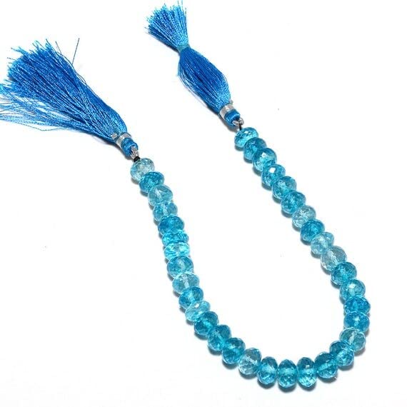 Perles en cristal bleu az 9mm rondelle facettée LKBEADS pour DIY bijoux collier et bracelet
