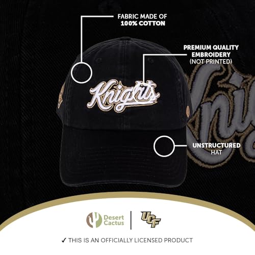 Gorra bordada ajustable negra University of Central Florida miniatura 4