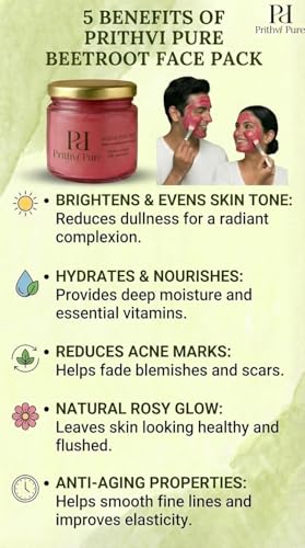 Image of Multani Mitti & Beetroot Powder Combo | 200g Each | 100% Organic Face & Hair Pack | Double Filtered Fuller's Earth for Natural Glow & Skin Brightening | Deep Cleansing Clay Mask | Pack of 2