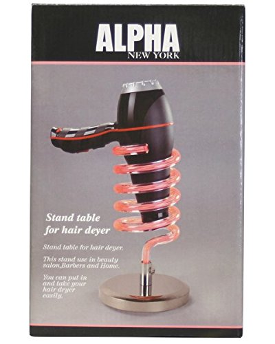 Hair Dryer Stand With A Round Base Red By Alpha New York
