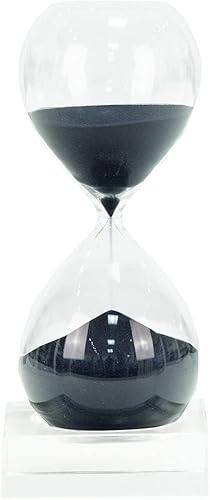 Bey-Berk Temporizador de arena de 30 minutos en base de cristal con arena marina