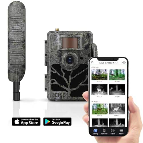 Zeiss Secacam 5 Fototrappola 4G LTE con App e AI per Rilevamento Specie, SIM, SD 32GB, Batterie,...