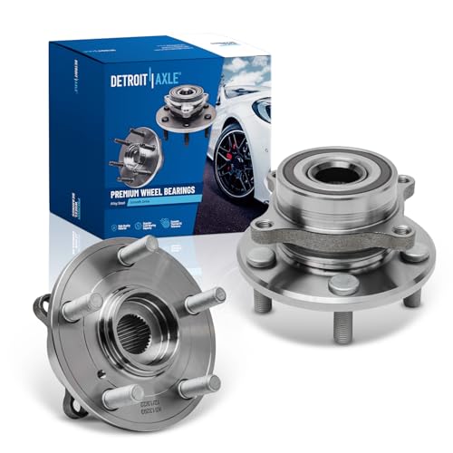 Image of Detroit Axle - 2pc Front Wheel Bearing Hubs for 11-17 Honda Odyssey, 5-Lug Wheel Bearing & Hubs Assembly 2011 2012 2013 2014 2015 2016 2017 Replacement