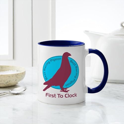Taza de cerámica CaféPress 11 oz diseño Racing Pigeon miniatura 6