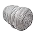 Chunky Yarn Super Bulky Giant Wool Yarn Roving For Arm Knitting Extreme Knitting (4.4lbs(2kg), Light Grey)