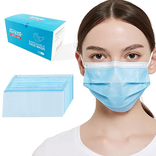 Disposable Face Masks with Designs 3 Ply Blue Safety Face Mask Premium