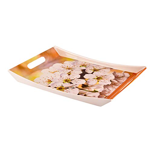 Image of UPC Premium Melamine Break Resistant Serving Tray Modern Shape-Ocean Designs(Set of 3 - S, M, L)
