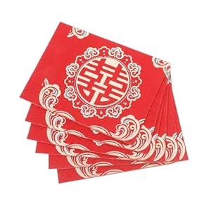 HYTROVE 6 Stück Rote Hochzeitsumschläge