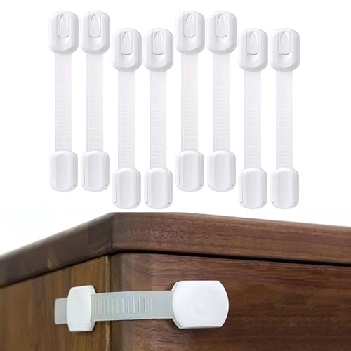 Homy Kit 8 Blocca Cassetti di Sicurezza per Bambini Chiusure Fermacassetti di Protezione per Mobili Chiusura per Bimbi Neonati Chiusura Ferma Ante