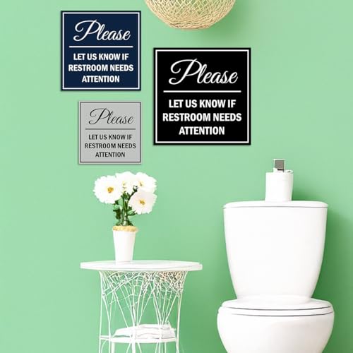 Panneau Restroom Needs Attention résistant aux intempéries