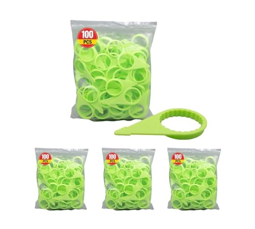 Mytee Products 400 Pcs Checkpoint Loose Wheel Lug Nut Indicator for 33MM Nuts - High Visibility Green 22mm Pointed Studs - Wheel Check Indicators for Commercial Trucks, Enclosed Trailers, Semi