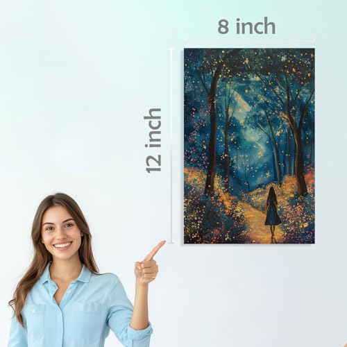 Image of SiddArtify Enchanted Forest - Cityscape Journey Art Print Set - Sticker - 8x12 Inch - Pack of 6 Wall Room Decoration art Poster Prints