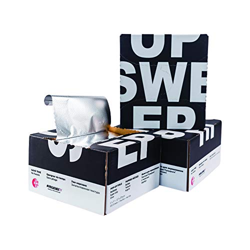 Upsweep Extra Grip Silver 500 Count 5X11 Hair Foils Color Processing Sheets, Aluminum Foils with Pop-Up Box for Highlighting and Balayage, Reinforced Thickness of Foil Sheets with no Mangles