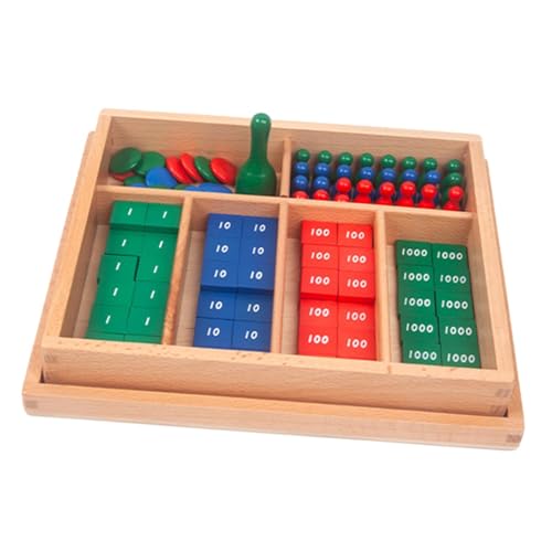 MagiDeal Jeu de Timbres Montessori, Outils pédagogiques, comptage, Professionnel préscolaire, Outil d'apprentissage précoce pour Enfants, matériel...