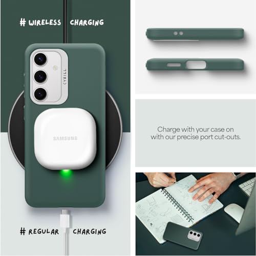 Image of Spigen Cyrill UltraColor | Samsung Galaxy S24 Case | Green Galaxy S24 Back Cover | TPU+Poly Carbonate - Kale