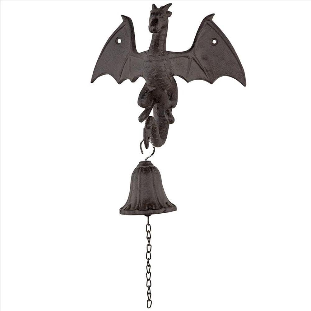 Design Toscano Castle Dragon Gothic Iron Bell, Black