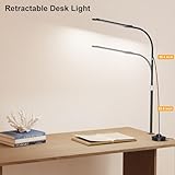 Woputne LED Desk Lamp for Home Office – Desk Lamp with Clamp, Eye-Caring Architect Desk Light, 24W 5 Colour Adjustable Lighting, Flexible Neck Design for Study, Work, Craft, and Drawing - Image 4