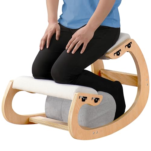 Adjustable Kneeling Chair, Wooden Ergonomic Chair Knee Chair...