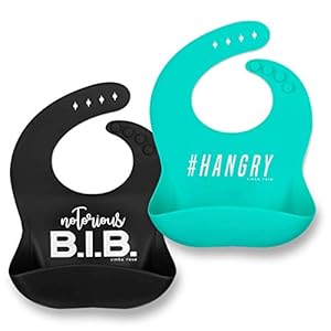 Simka Rose Silicone Bibs for Babies & Toddlers Soft Silicone Baby Bib for Girls&Boys Adjustable Silicone Baby Bibs with…