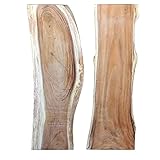 BYTIDE Natural Solid Wood Slab Table Top Rectangle DIY for Live Edge Coffee Table Side End Table, Epoxy Resin River Table, Wall Décor, Rustic Vintage Home Décor, Large Size 47' x 14' x 2'