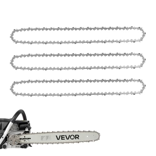 Image of VEVOR Chainsaw Chain 3 Pack 18 Inch 0.325 inch Pitch 0.058 inch Gauge 72 Drive Link