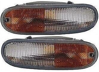 PARTSWICH New Set Of 2 Signal Lamp Lens Housing Compatible For VOLKSWAGEN BEETLE 1998 1999 2000 2001 2002 2003 2004 2005 Right Left Driver Side