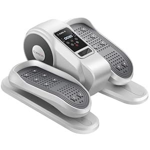 Under Desk Elliptical Machine, Electric Seated Pedal Exerciser, Mini Ellipse Leg Exerciser with Remoter, 12 Level Speeds, Forward & Reverse Direction, Manual & Auto Mode for Home Office