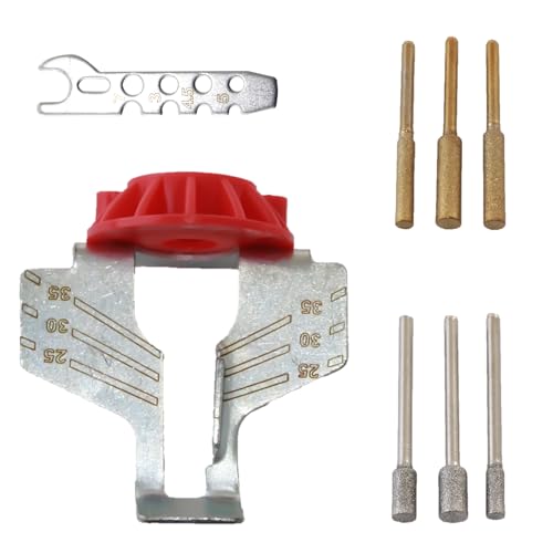 Atunee Kit de acessórios de afiação de motosserra, conjunto de afiador de dentes com guia de ângulo