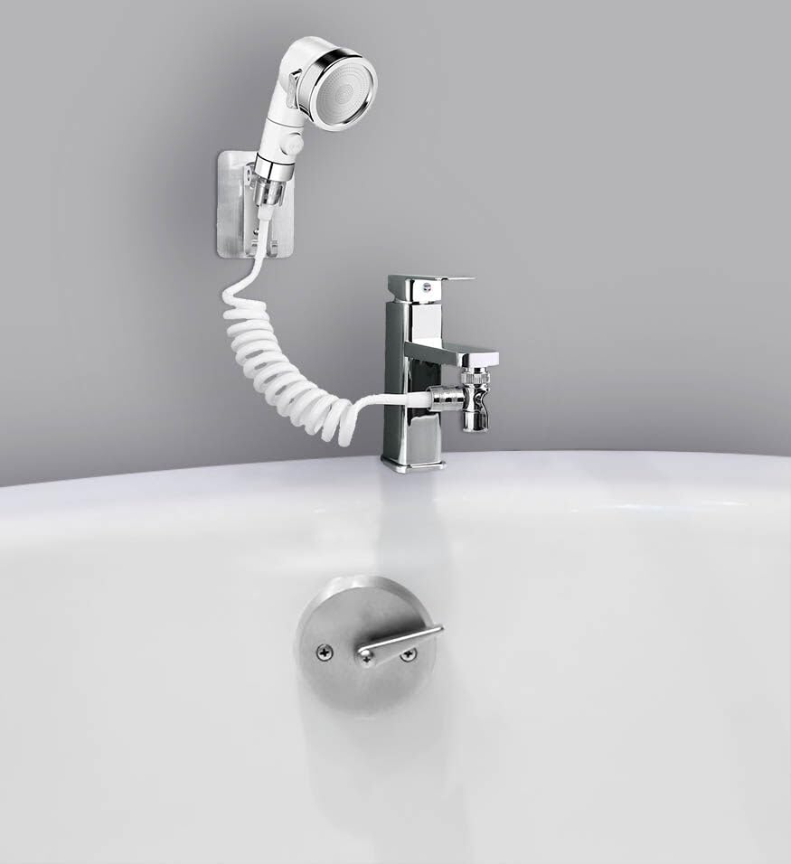 Ensemble Pommeau Douche Pour Lavabo Douchette Adaptable Sur Robinet Flexible De Robinet De