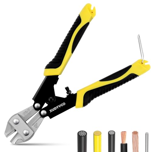 XUDYVCO Mini Bolt Cutters, Premium 8IN Heavy Duty Wire...