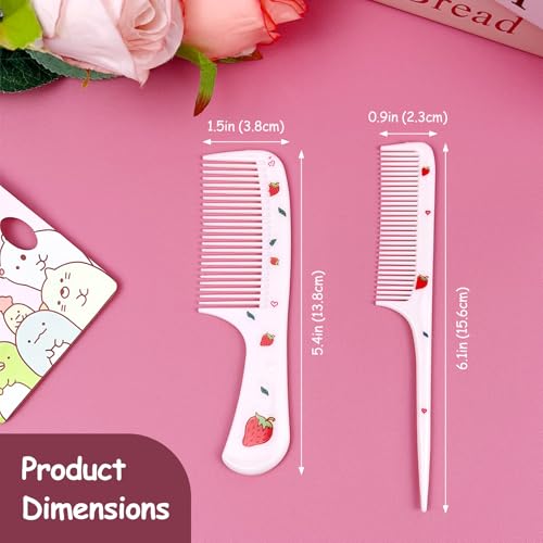 Set de Peines Mini Cute con Diseño de Fresa – 2 Piezas miniatura 2