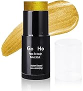 Go Ho Pearl Gold Face Paint Stick,Water Based Washable Face Paint Makeup Stick,Non-toxic Full-cov...