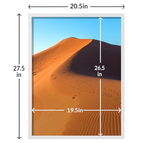 Image of LaVie Home 20x27 Picture Frame for Wall Display, 20x27 White Picture Frame with HD Plexiglas, 20 x 27 Poster Frame 1 Pack, Display Frame for Vertical or Horizontal, Classic Collection