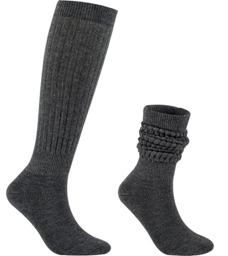 Image of Galsang Women's Slouch Socks, Long Scrunch Knit Casual Socks for Girls, B206