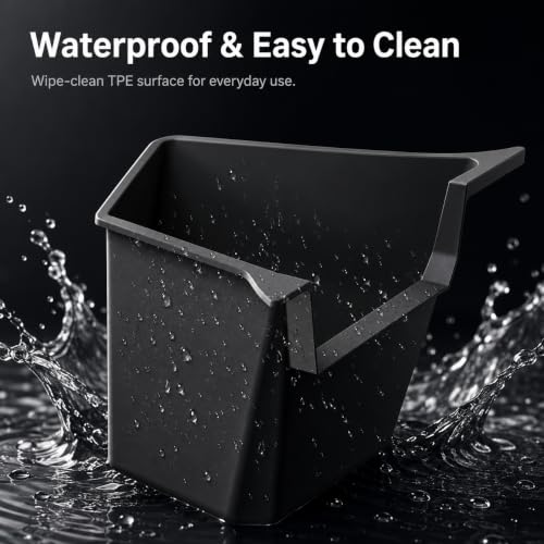 Image of PUOENI Rear Trunk Storage Bins with Lids for 2025-2026 Tesla Model Y Juniper [Not for Model YL Premium 6-Seater], 2-Pack TPE Waterproof Rear Trunk Organizer Boxes, Interior Storage Accessories