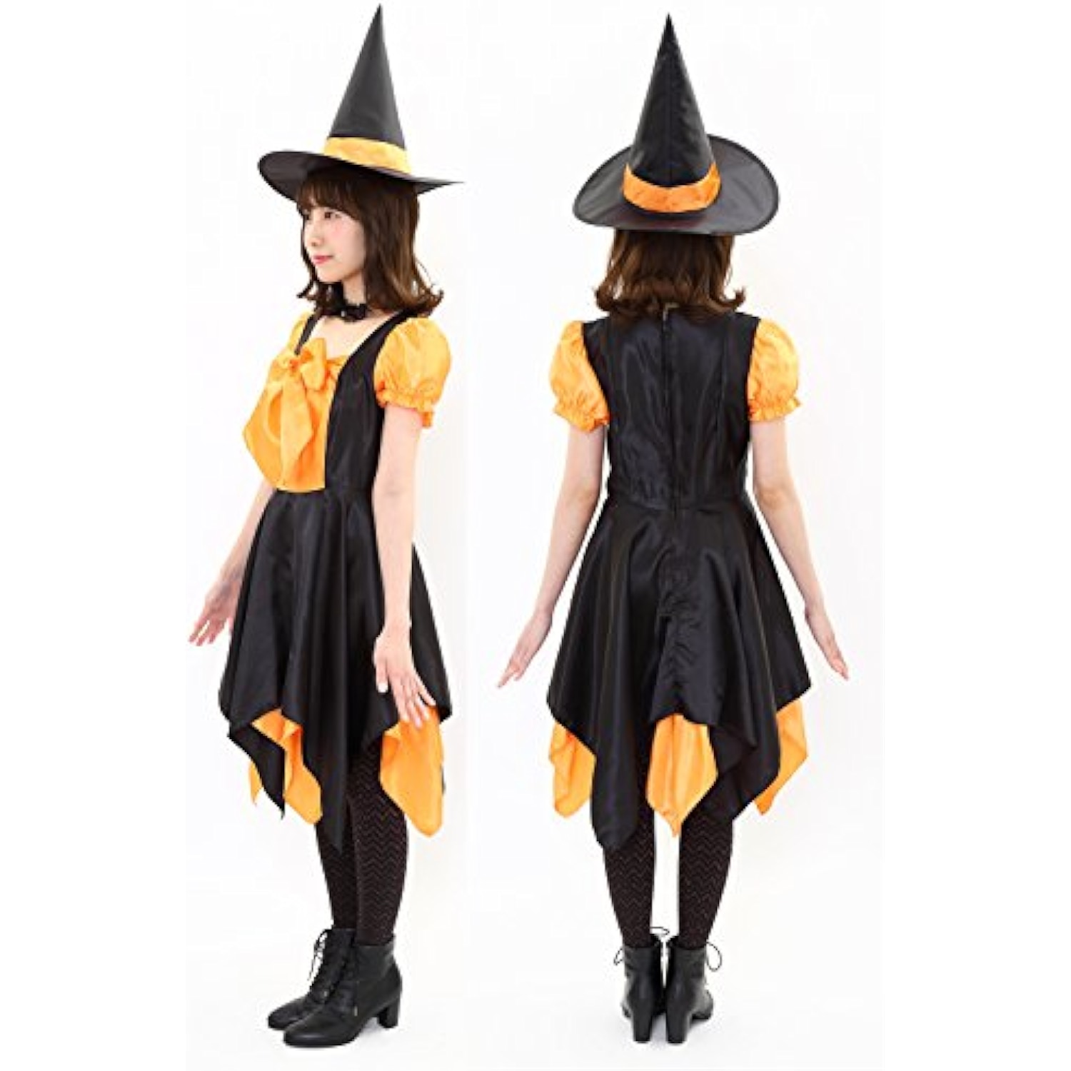 クリアストーン(Clearstone) コスプレ ハロウィン デコリボンウィッチ レディース オレンジ 詳細画像3