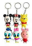 YAOYAO 6 PCS Cute Cartoon Keychain Kuromiii Keychain Melodyyy Figure Toys Keyring Pendants Accessories for Kids Birthday Party Favors School Carnival Reward Prizes Decoration Supplies (CartoonG)