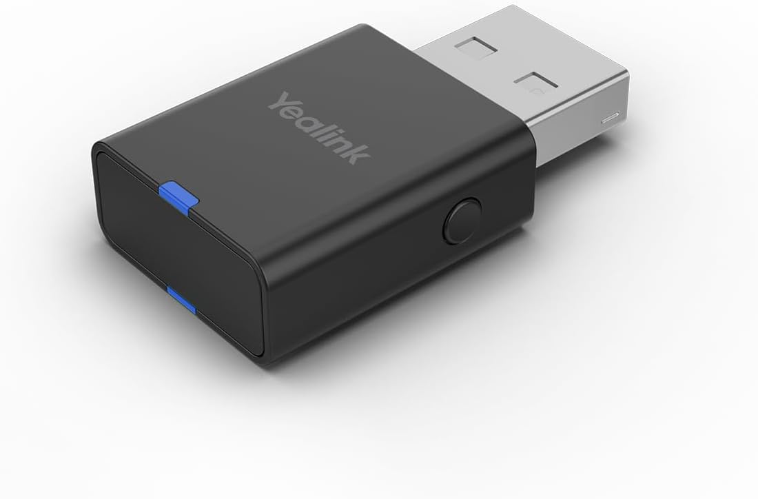 Yealink USB Wireless DECT Adapter,Connects WH62/WH64/WH63 Portable Wireless Headset for Computer, PC, Laptop, Bluetooth Desk Phone