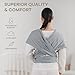 Comfy Cubs Baby Wrap Carrier - Soft & Secure Fit Cotton Blend Baby Carrier Newborn to Toddler - Hands-Free & Lightweight Infant Wrap - Adjustable, One Size Fits All Toddler Sling - Slate Grey