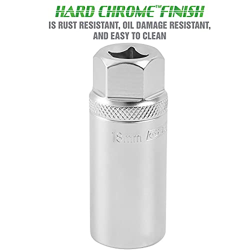 Oem Tools 22881 18 Mm 3/8 Inch Drive Magnetic Spark Plug Socket | Works On Vintage And Modern Passenger Vehicles With 18 Mm Spark Plugs | 2.5 Inches Deep | Strong Magnet Keeps Spark Plug In Place #TOP2