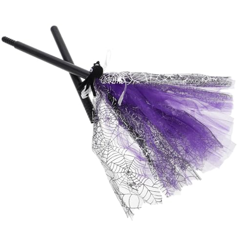 CORHAD Escoba de Bruja Desmontable para Halloween Cosplay Accesorio Disfraz y Adultos Varita Mágica Fiesta Temática