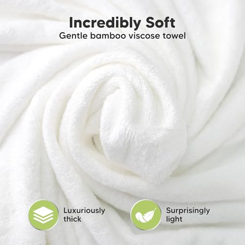 Image of KeaBabies Hooded Baby Towel for Newborn, Baby Bath Towels (Cat, 30x30) | Viscose Derived from Bamboo, Large Baby Towels with Hood, Boys, Girls, Toddler, Soft Absorbent Baby Bath Essentials