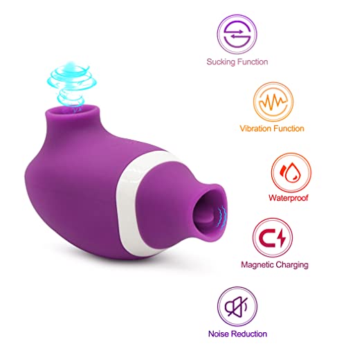 Sugador de Clitóris Vibrador Sugador com Língua de 9 Modos de Vibração Sucção e Lambida VI02