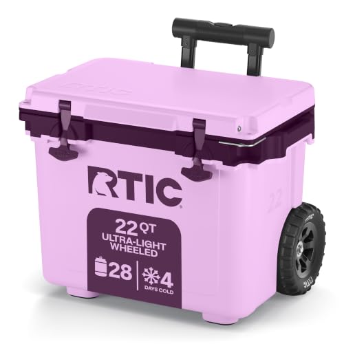 RTIC 22 QT Ultra-Light Wheeled Cooler with Handle Lavender/Plum