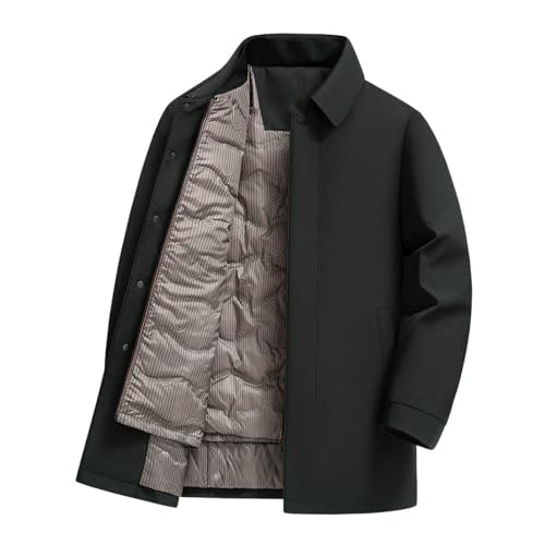 Veste d'hiver mi-longue pour homme avec revers amovible pour affronter le froid