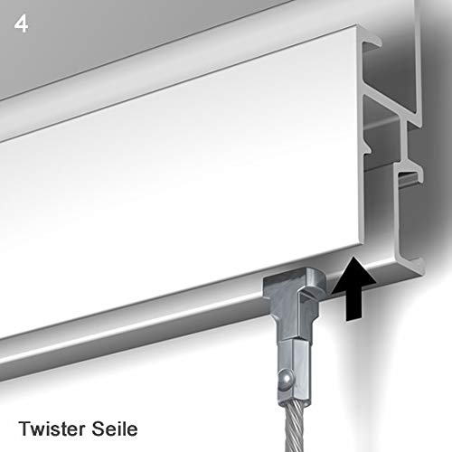 NEWLY Bilderschienen Set R30, Weiß matt, inkl. Montagematerial